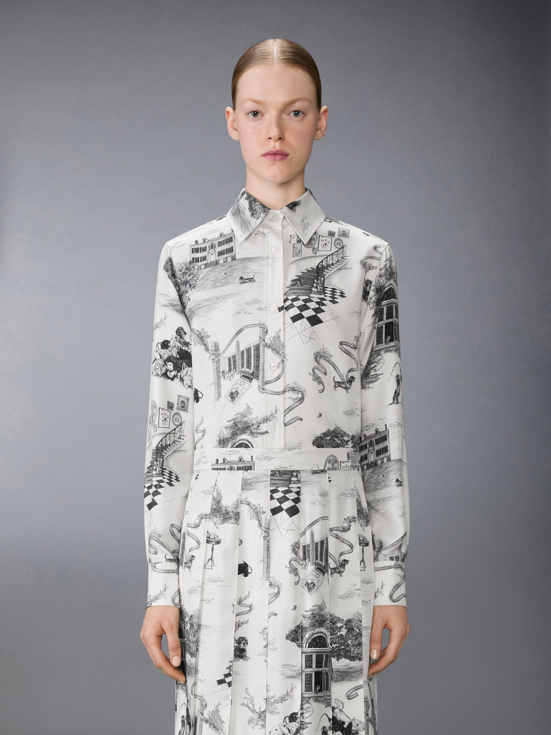 SILK TWILL HECTOR TOILE SHIRT