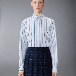 BAR STRIPE POPLIN ARMBAND EASY FIT SHIRT