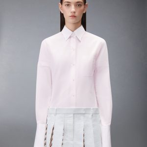 SOLID POPLIN ARMBAND FRENCH CUFF SHIRT