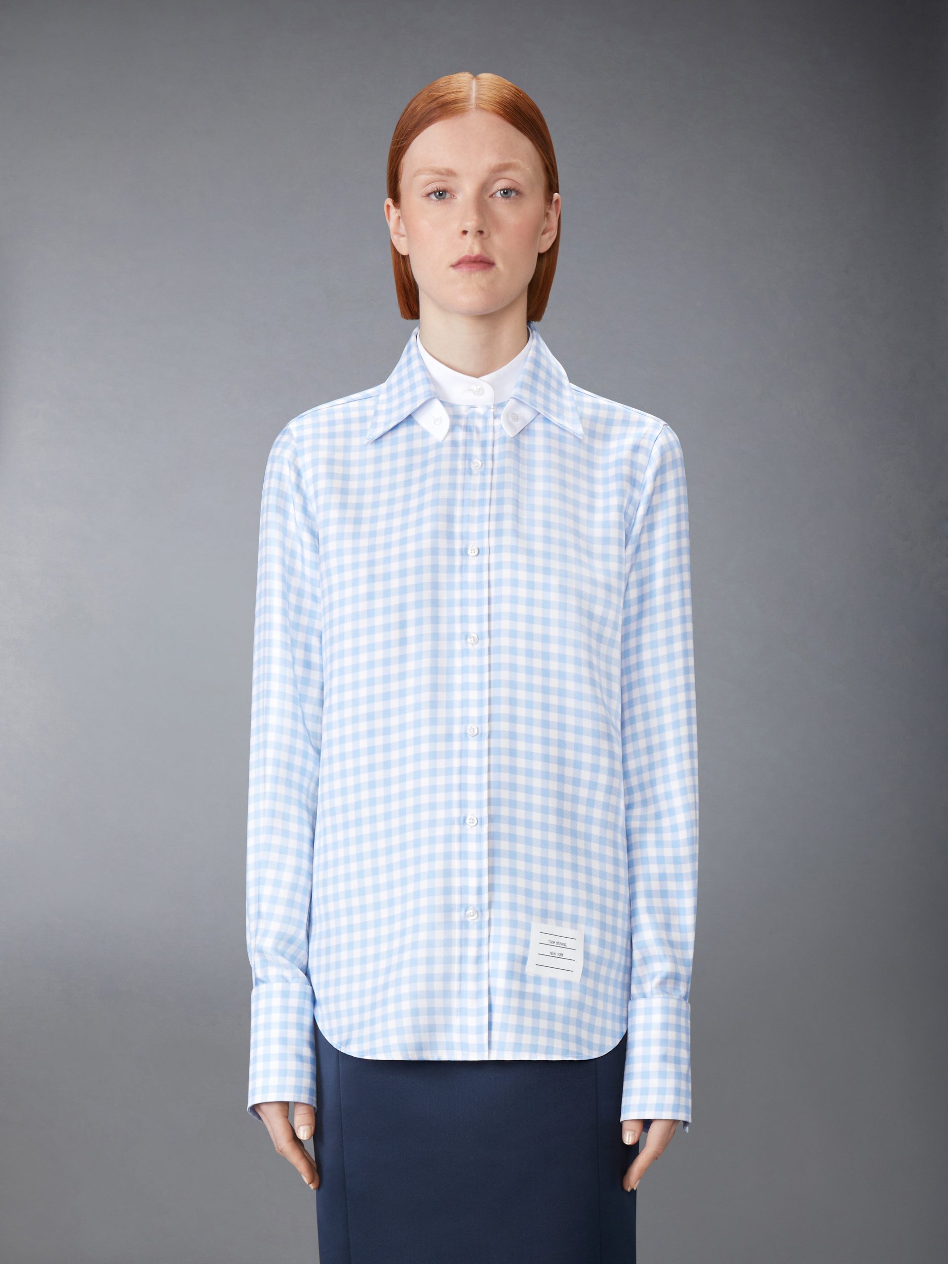 SILK TWILL GINGHAM SHIRT - Image 2