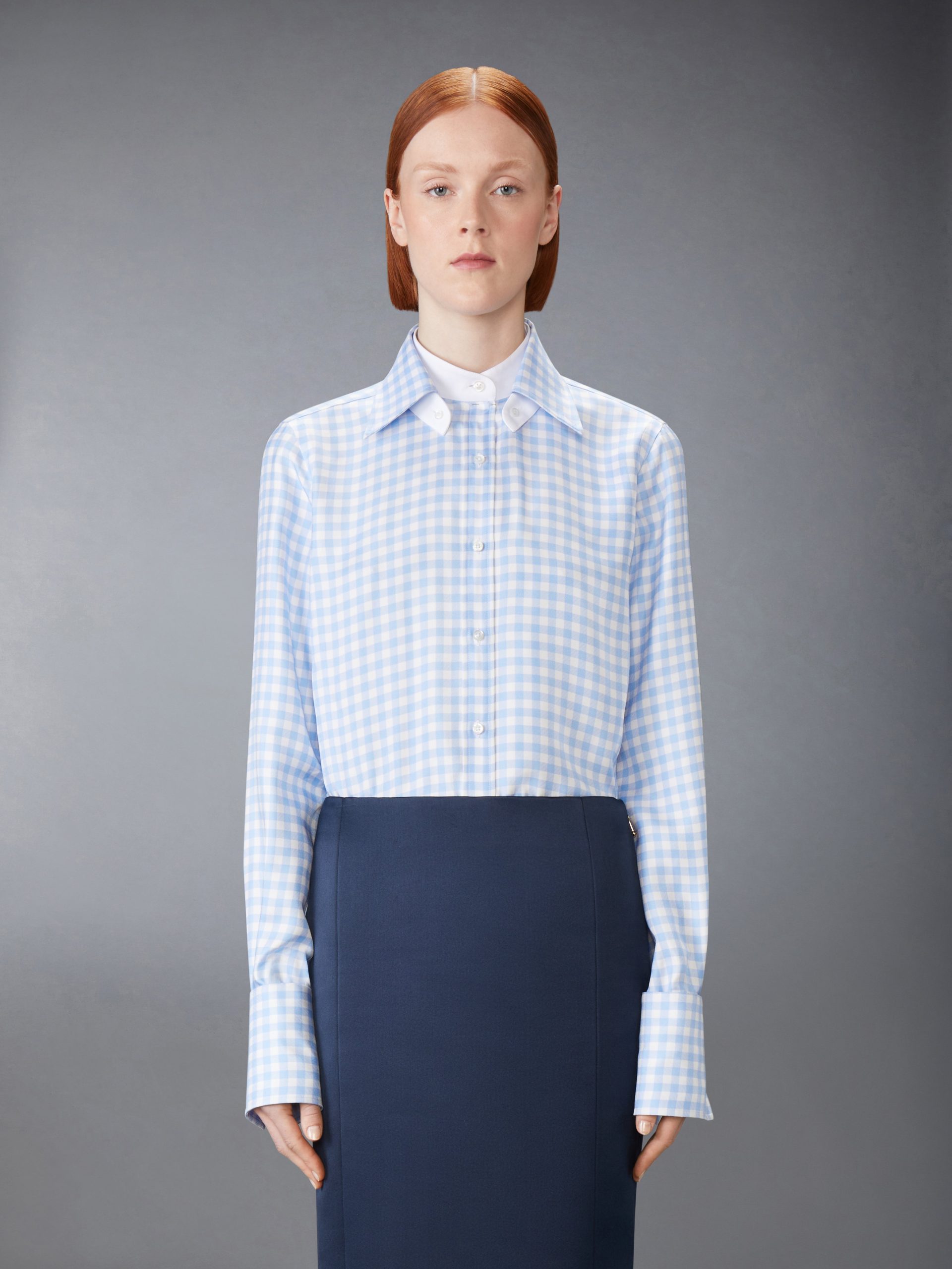 SILK TWILL GINGHAM SHIRT - Image 3
