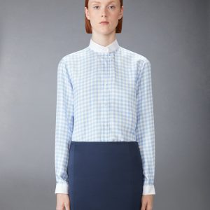 SILK TWILL GINGHAM SHIRT