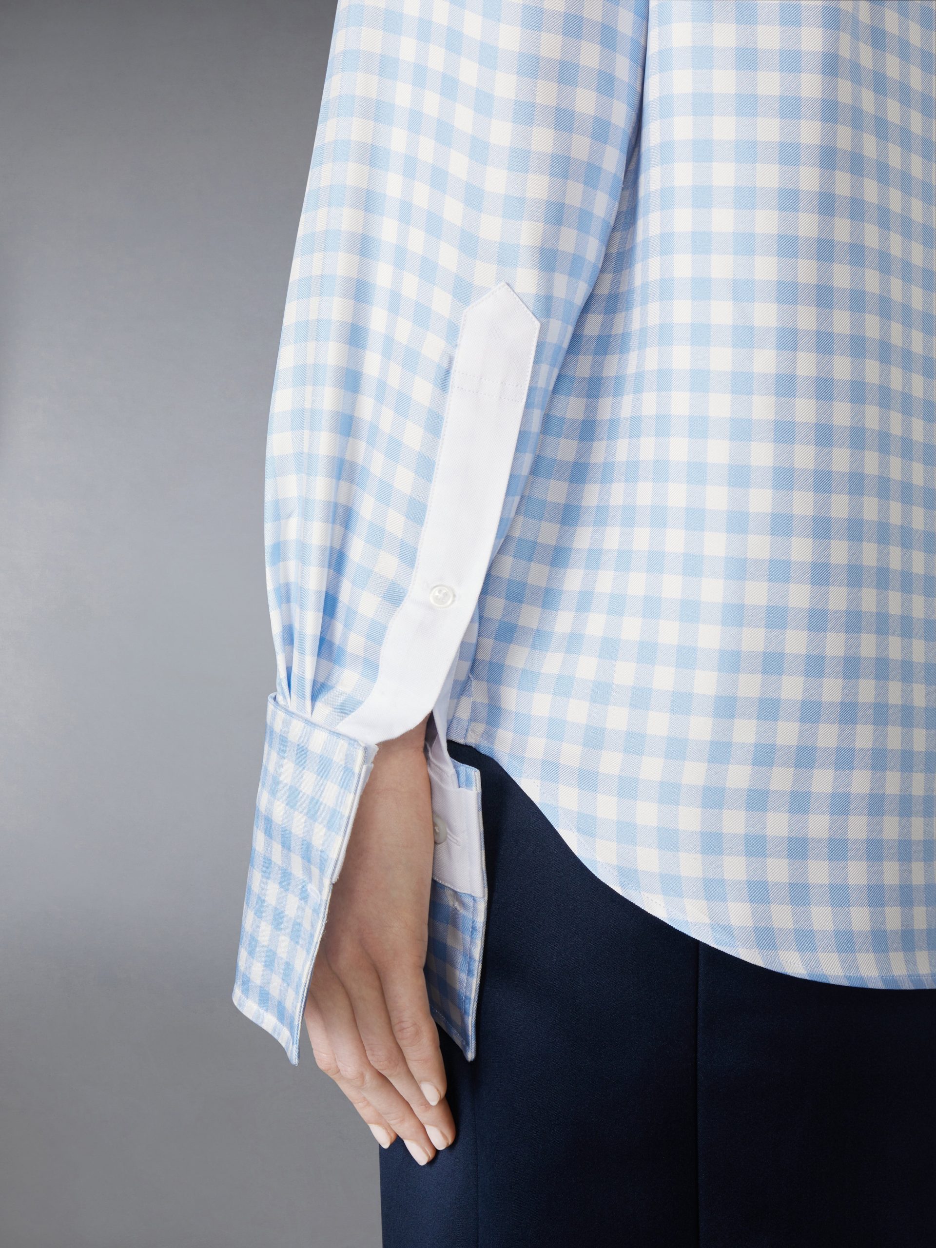 SILK TWILL GINGHAM SHIRT - Image 6