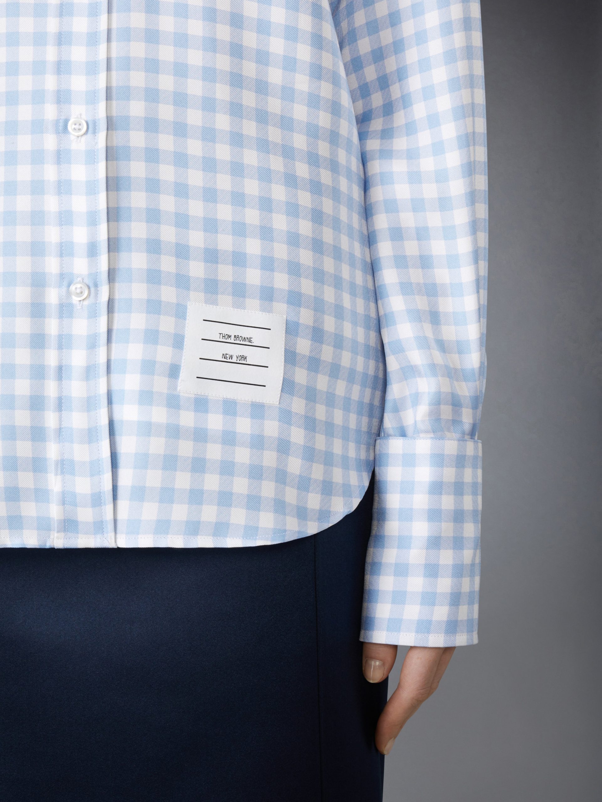 SILK TWILL GINGHAM SHIRT - Image 7