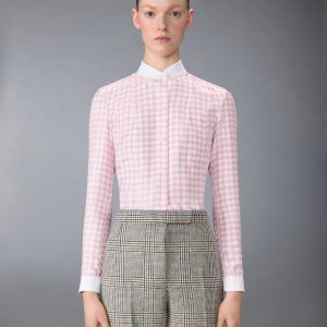 SILK TWILL GINGHAM SHIRT
