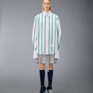 REP STRIPE POPLIN ARMBAND OVERSIZED SHIRT