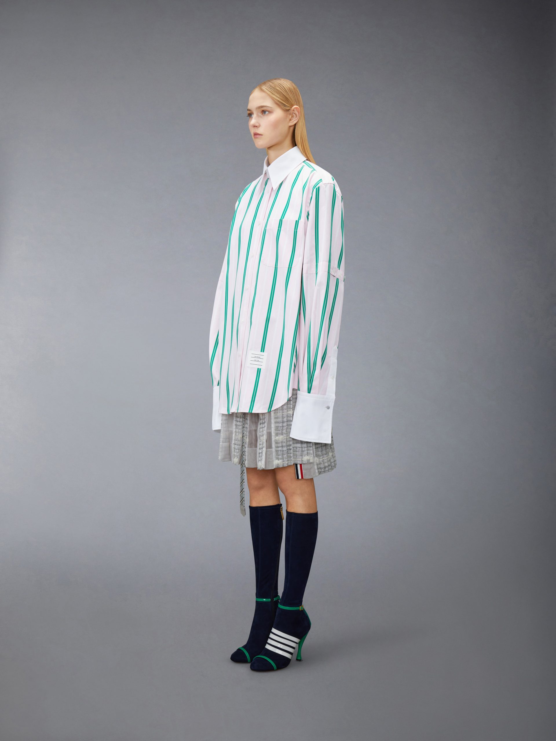 REP STRIPE POPLIN ARMBAND OVERSIZED SHIRT - Image 2
