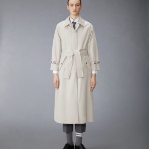 WATERPROOF COTTON TWILL RAGLAN TRENCH OVERCOAT