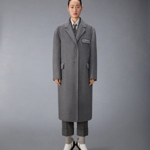 UNCONSTRUCTED BOILED WOOL CHESTERFIELD OVERCOAT