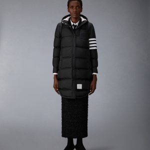 SHINY RIPSTOP LIGHTWEIGHT DOWN FILLED 4-BAR PARKA