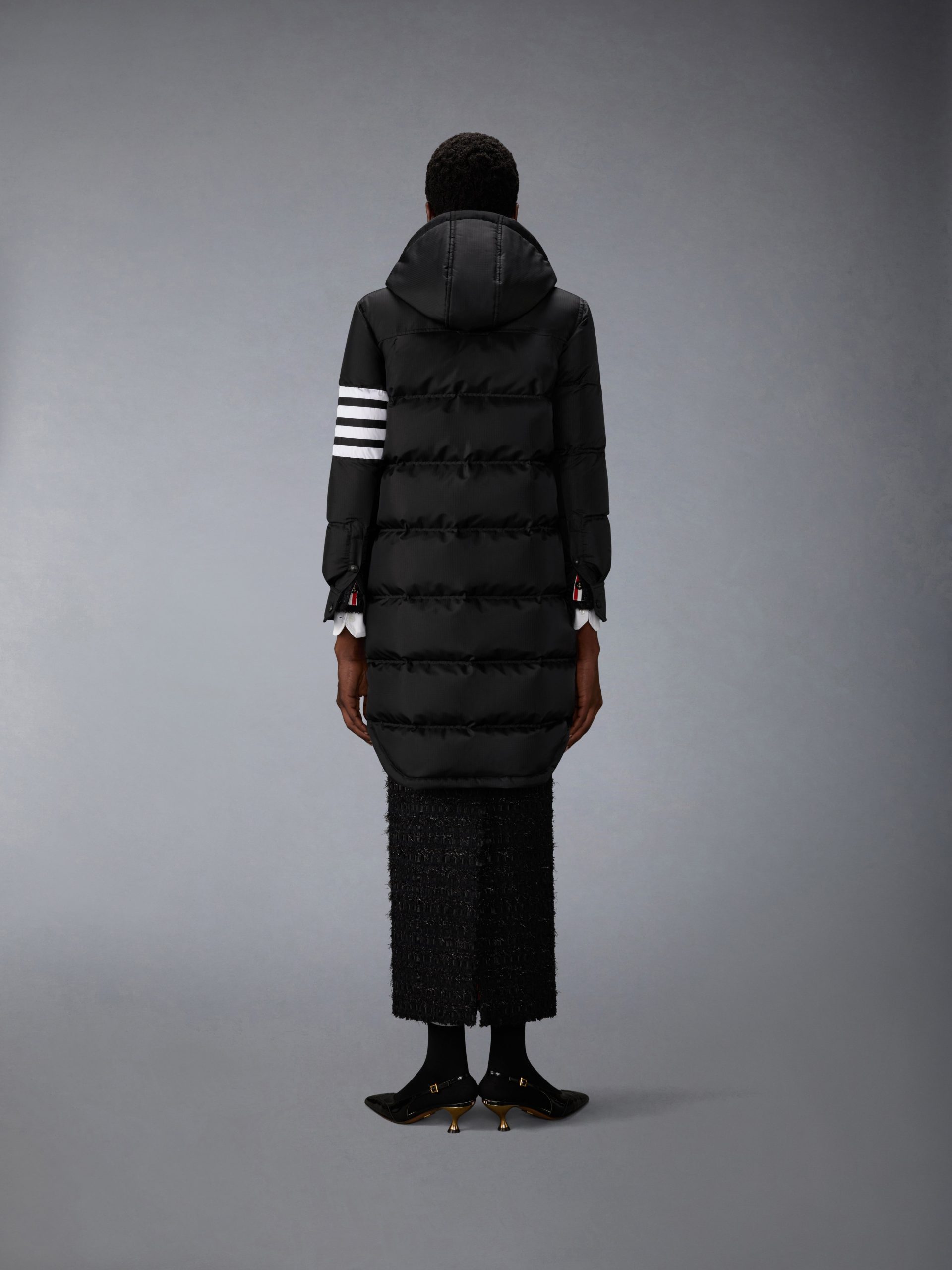 SHINY RIPSTOP LIGHTWEIGHT DOWN FILLED 4-BAR PARKA - Image 3