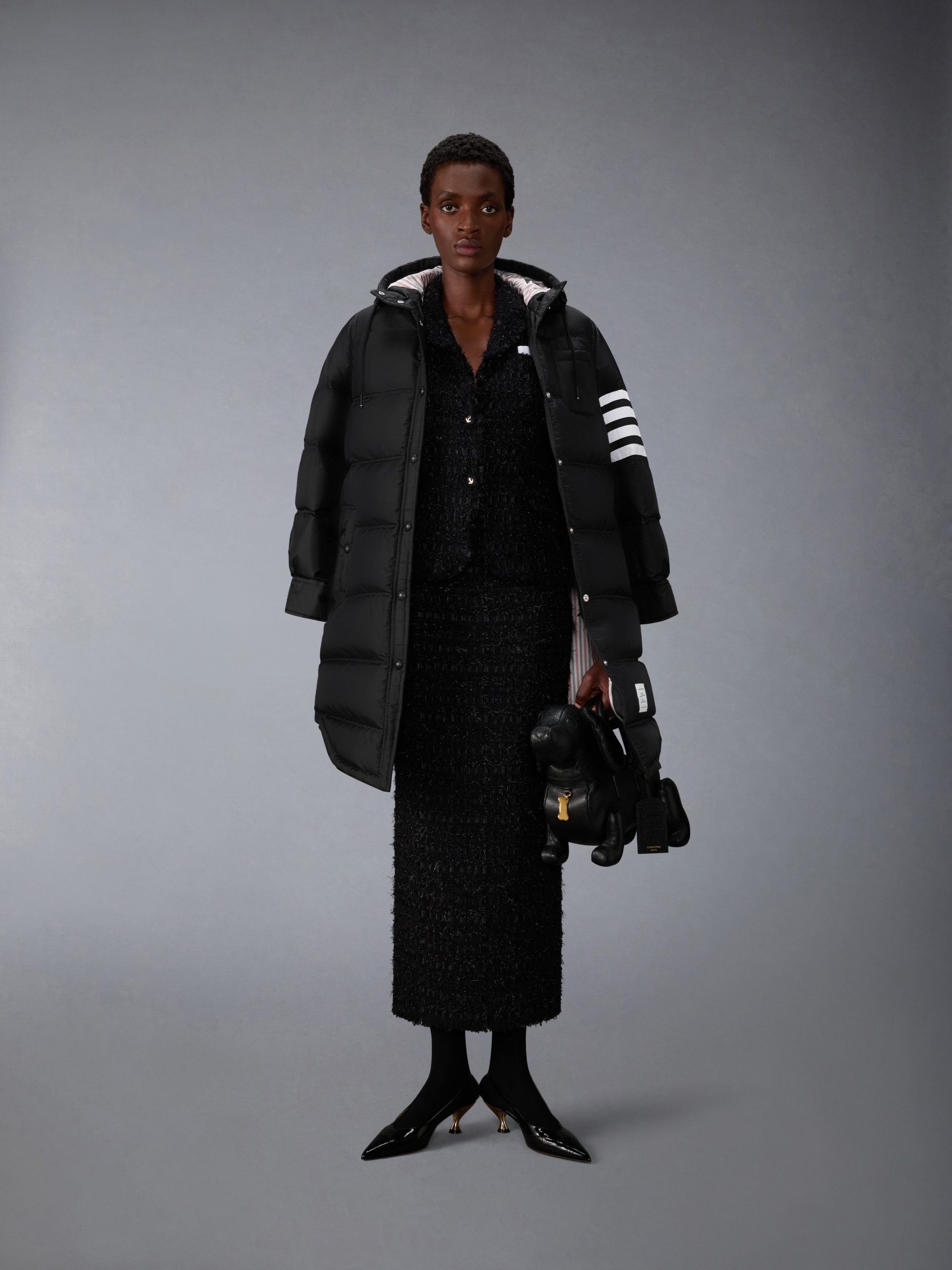 SHINY RIPSTOP LIGHTWEIGHT DOWN FILLED 4-BAR PARKA - Image 4