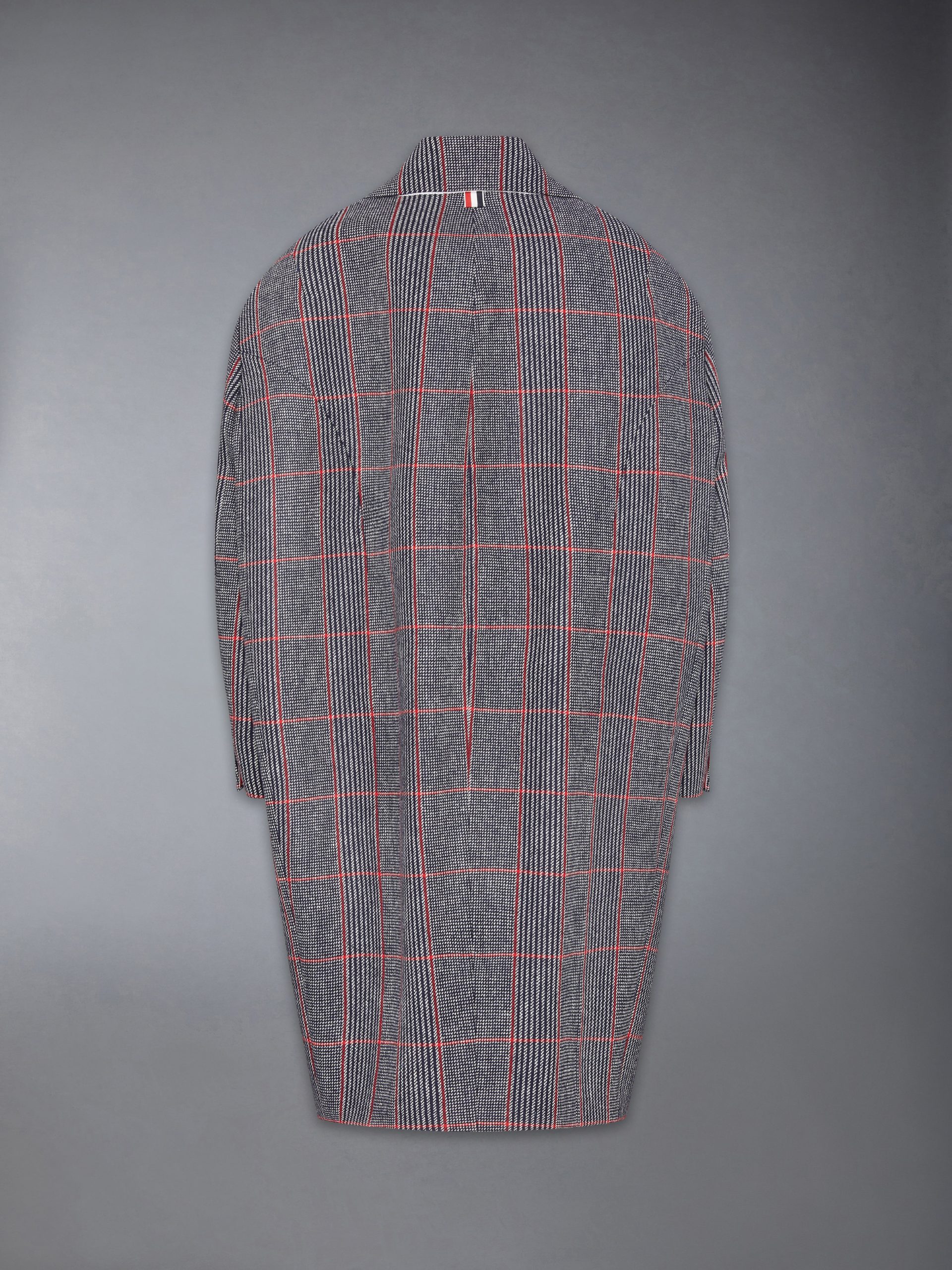 CHECK HUNTING TWEED COCOON COAT - Image 8