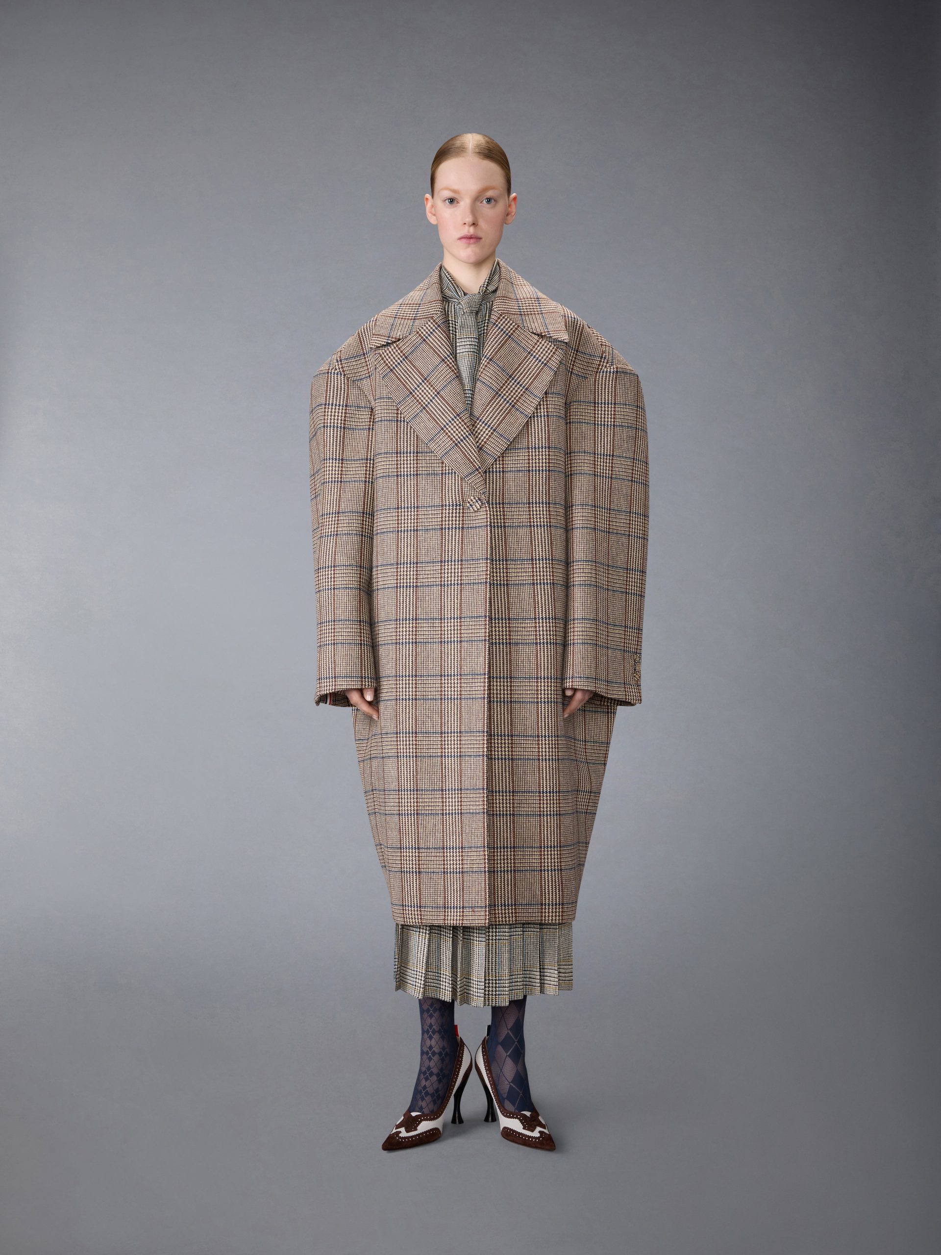 HUNTING TWEED COCOON COAT