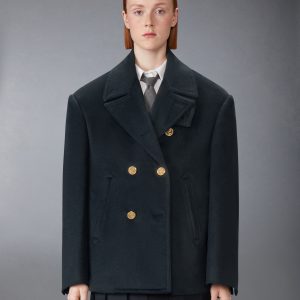 ZIBERLINE FINISH CASHMERE OVERSIZED PEACOAT