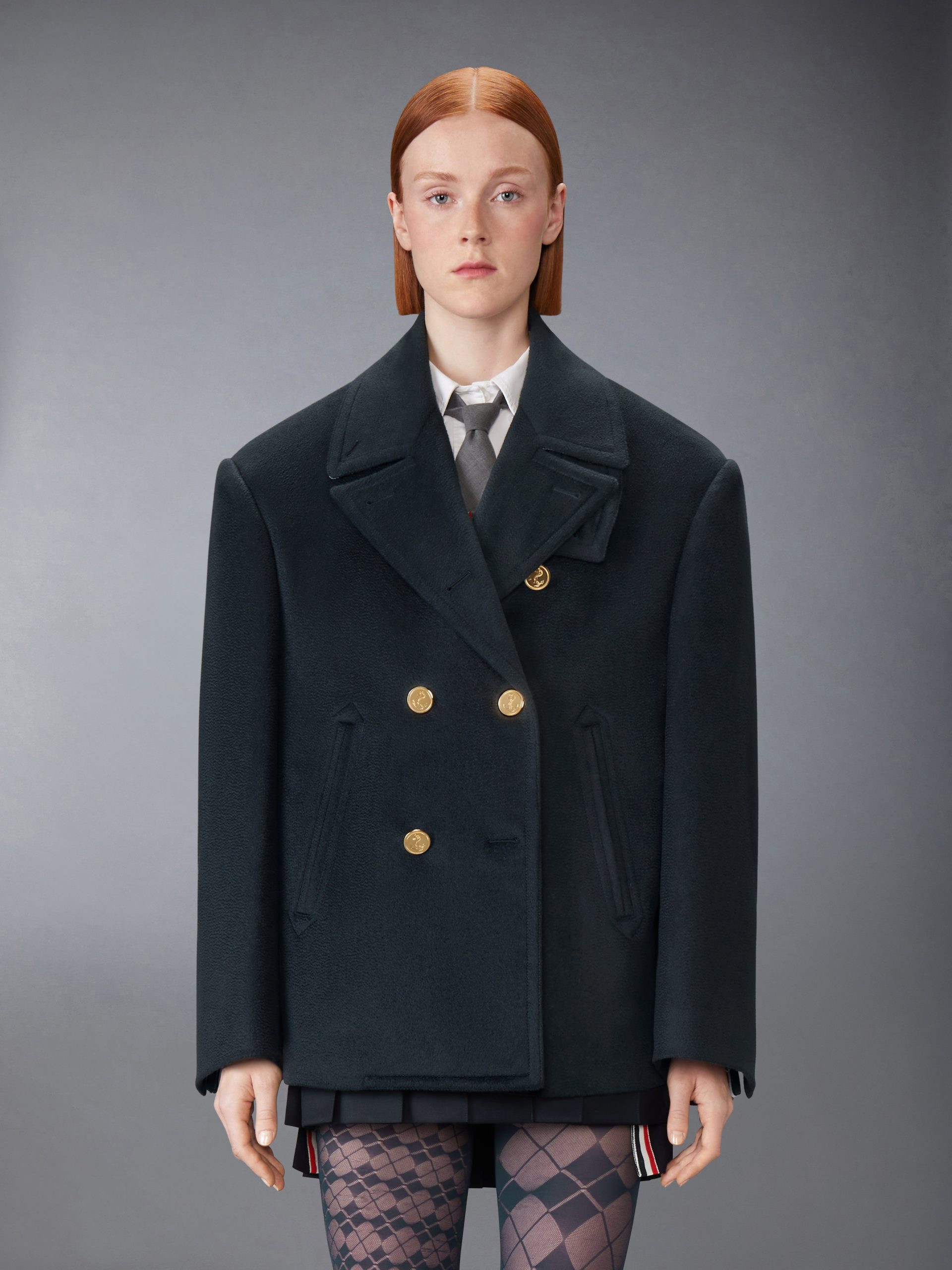 ZIBERLINE FINISH CASHMERE OVERSIZED PEACOAT