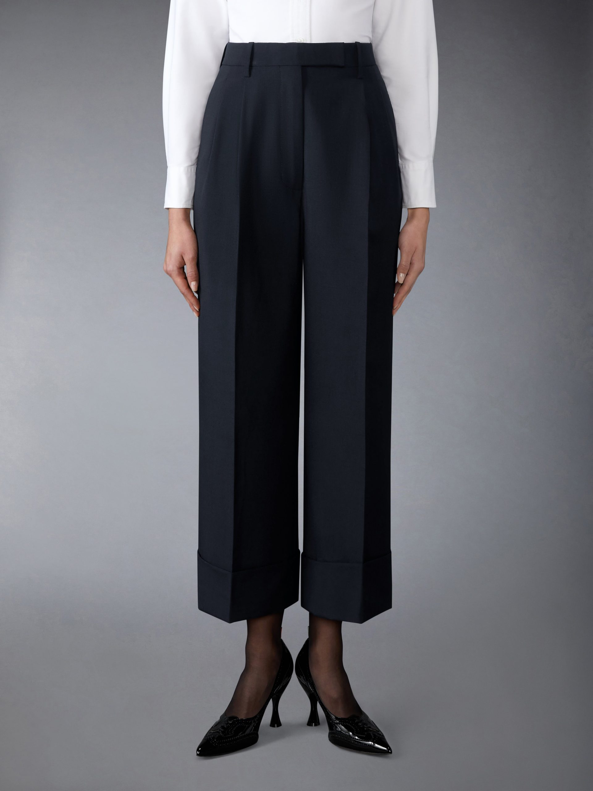 SCHOOL UNIFORM PLAIN WEAVE DOUBLE PLEAT TROUSER