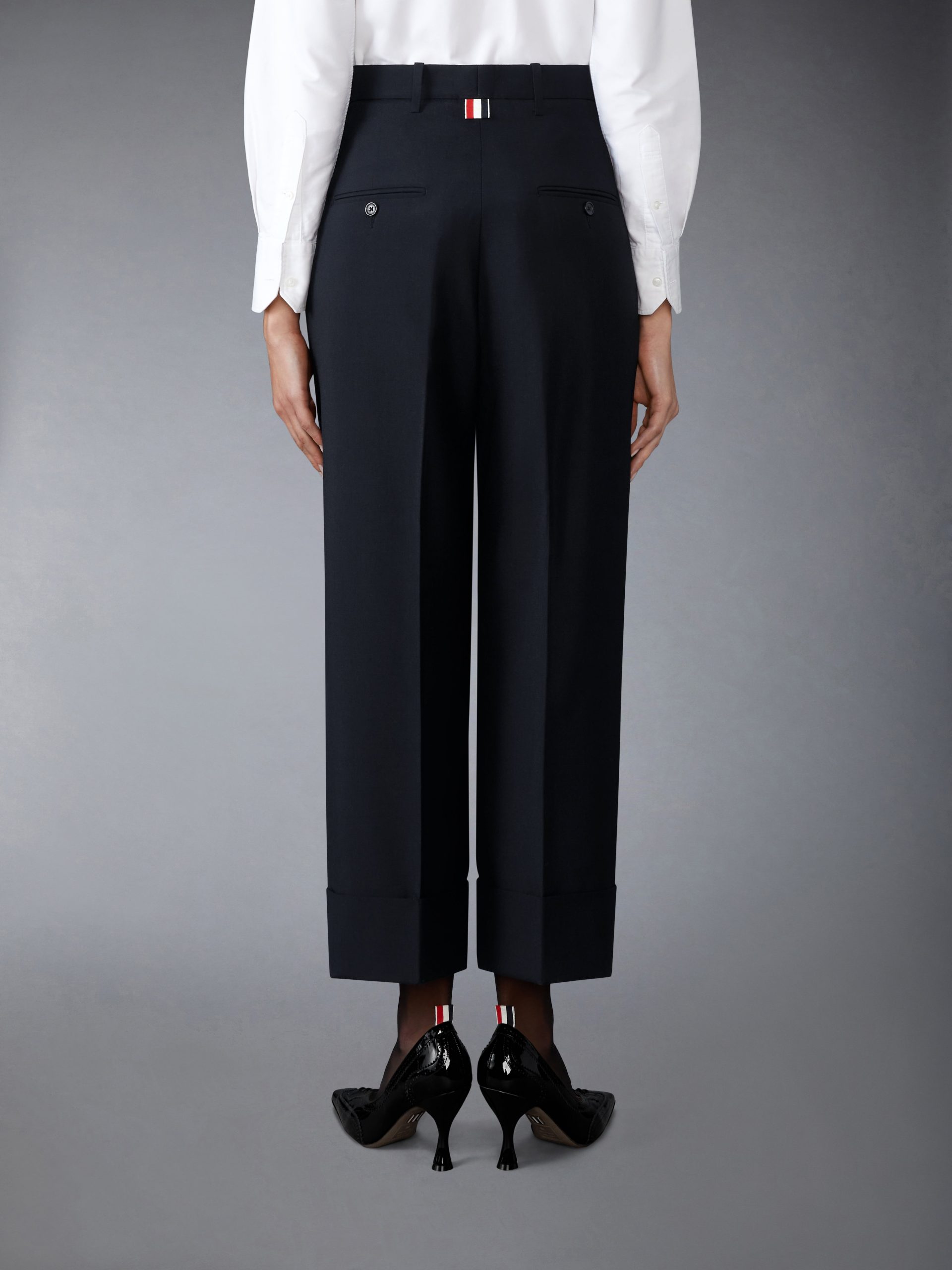 SCHOOL UNIFORM PLAIN WEAVE DOUBLE PLEAT TROUSER - Image 2