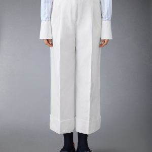 LINEN COTTON HIGH WAISTED TROUSER