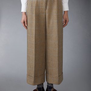 GUNCLUB CHECK CHEVIOT TWEED DOUBLE PLEAT TROUSER