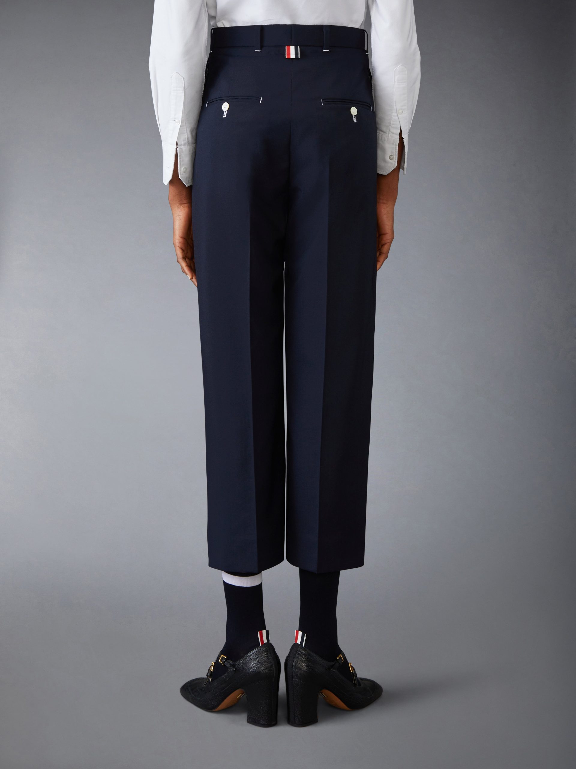 SCHOOL UNIFORM HIGH WAISTED TROUSERS - Image 2