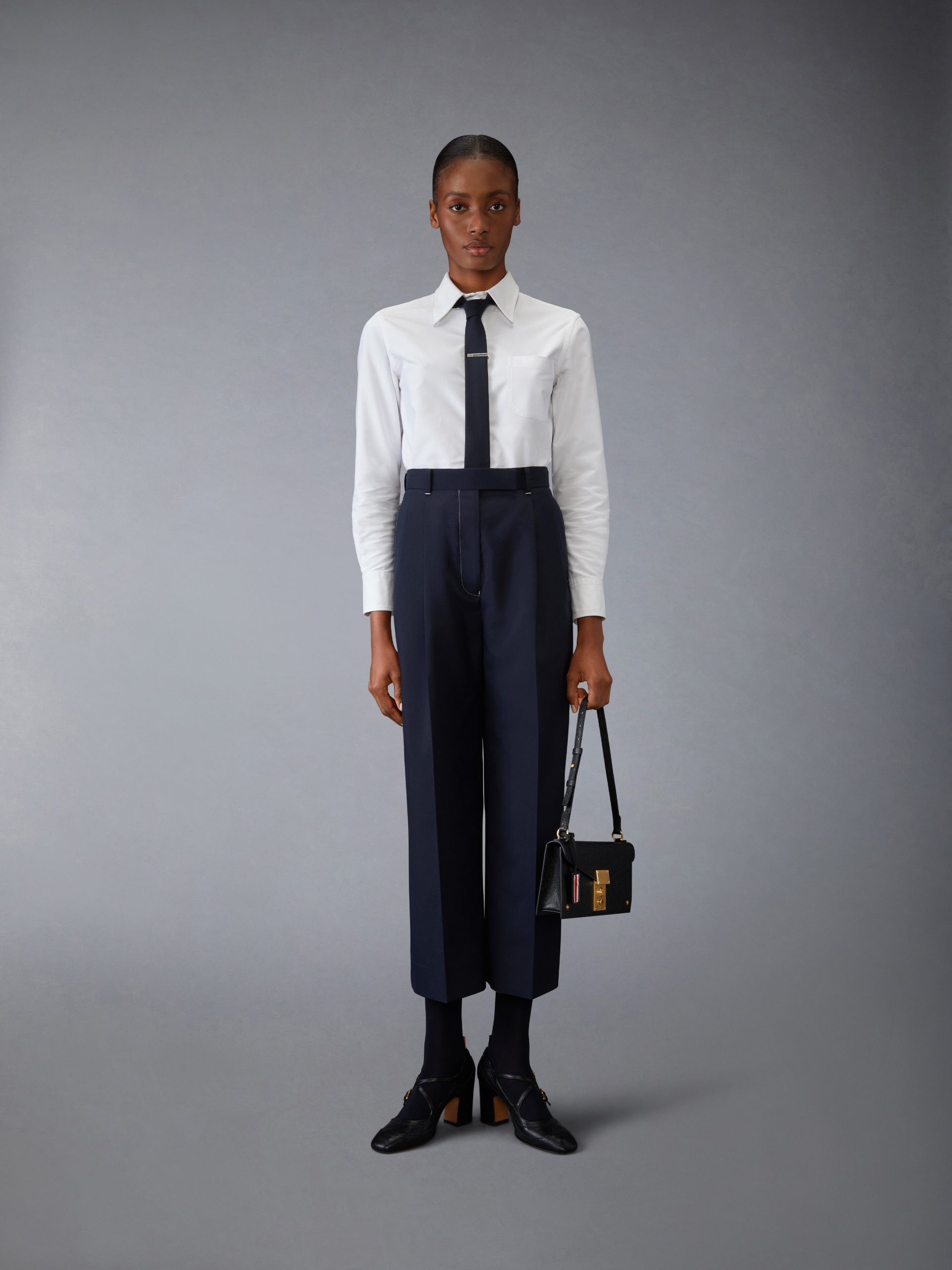 SCHOOL UNIFORM HIGH WAISTED TROUSERS - Image 3