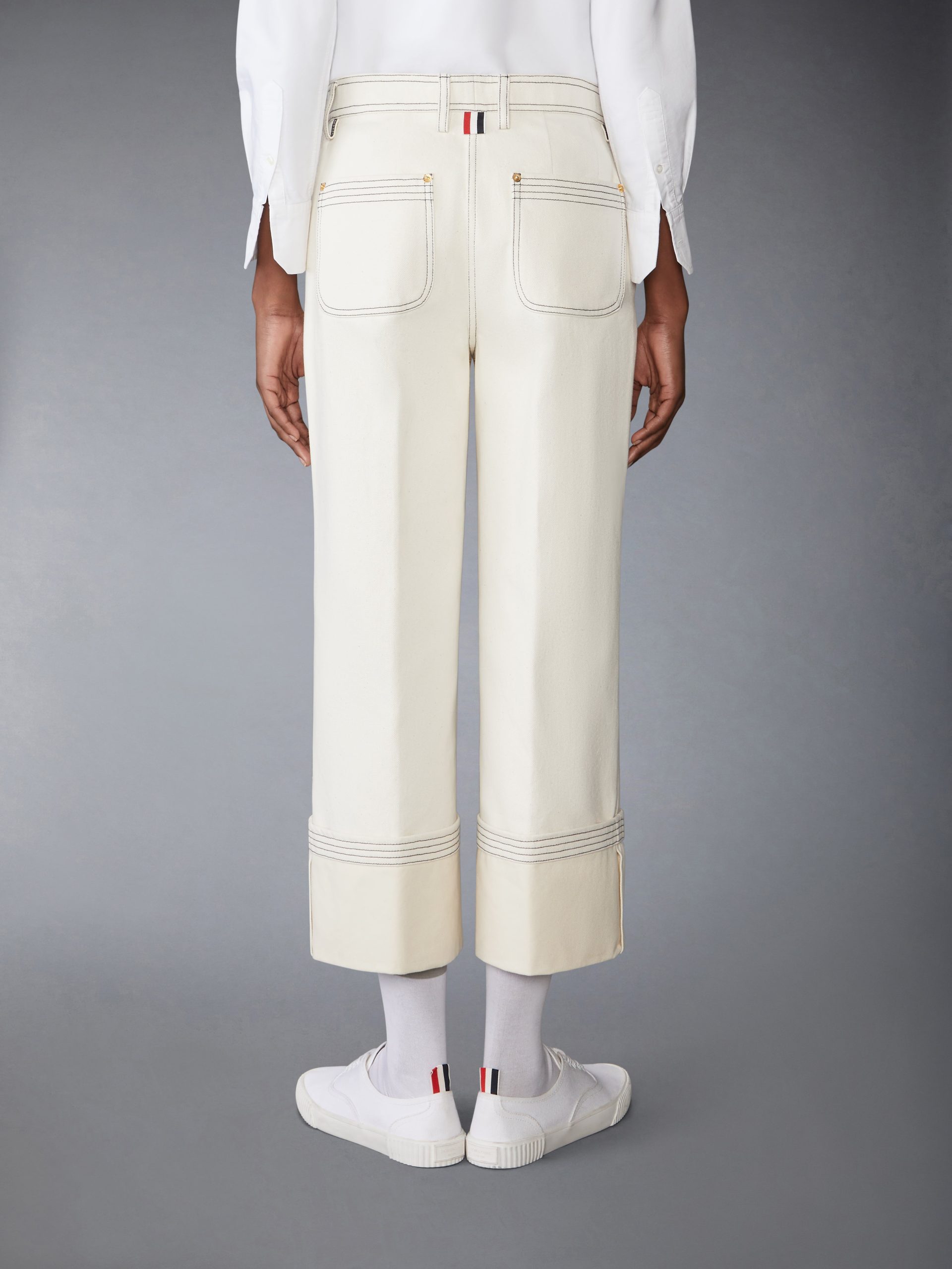 SELVEDGE DENIM WIDE LEG TROUSER - Image 2