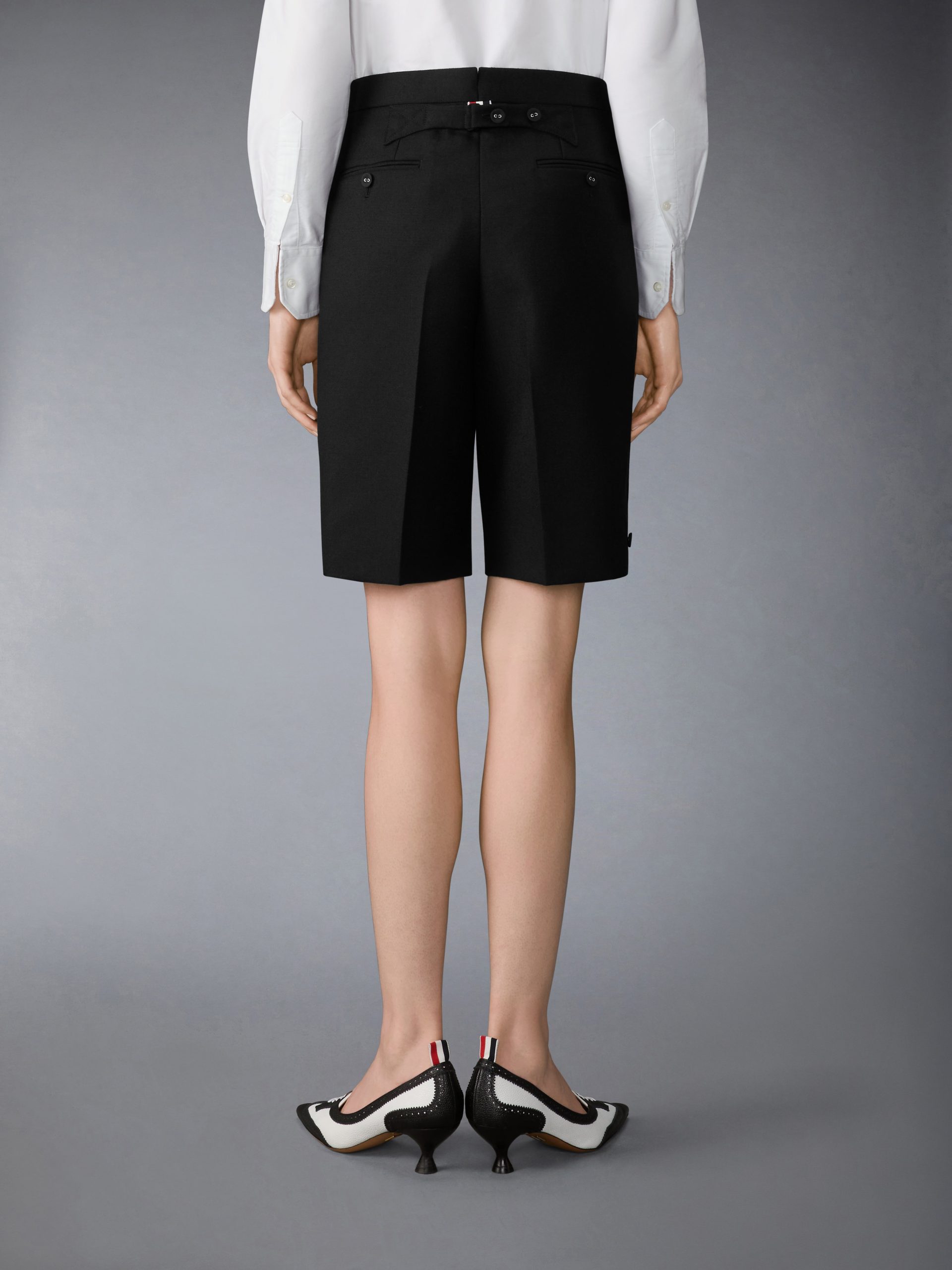 3-PLY WOOL MOHAIR BERMUDA SHORTS - Image 2