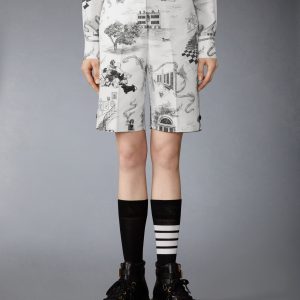 CANVAS HECTOR TOILE BERMUDA SHORTS