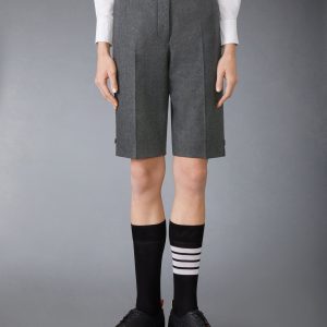 SOLID WOOL FLANNEL BERMUDA SHORT