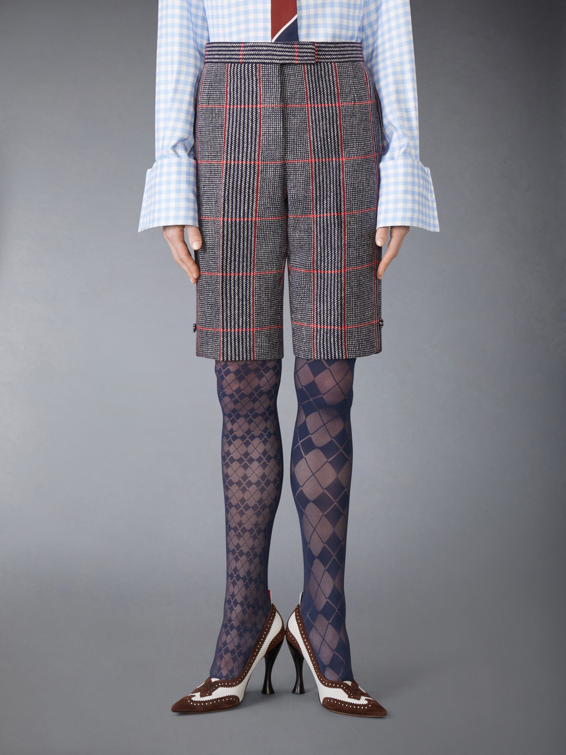 OVERSIZED CHECK HUNTING TWEED BERMUDA SHORT