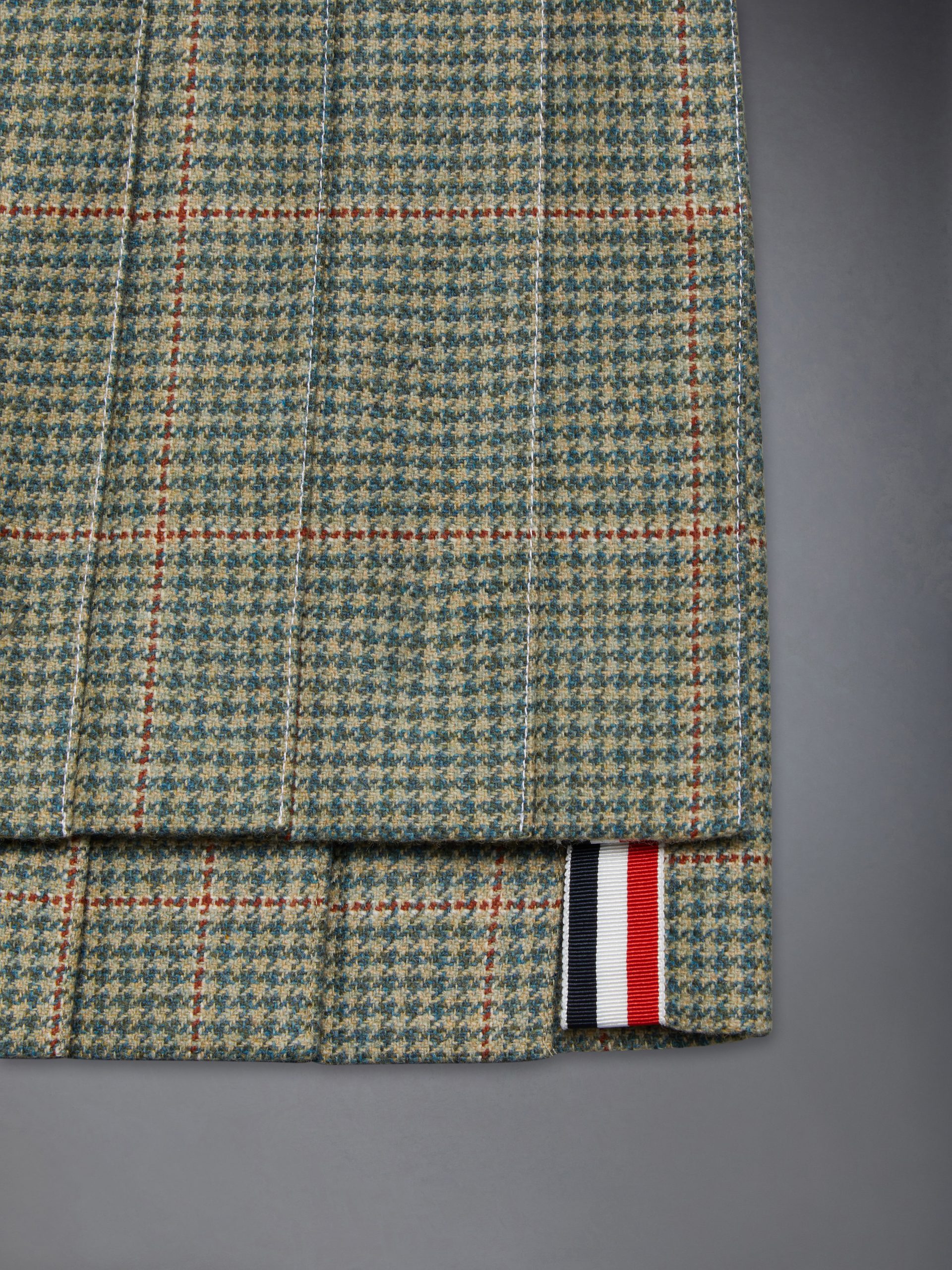 CHILDREN'S HERRINGBONE CHEVIOT TWEED PLEATED MINI SKIRT - Image 5