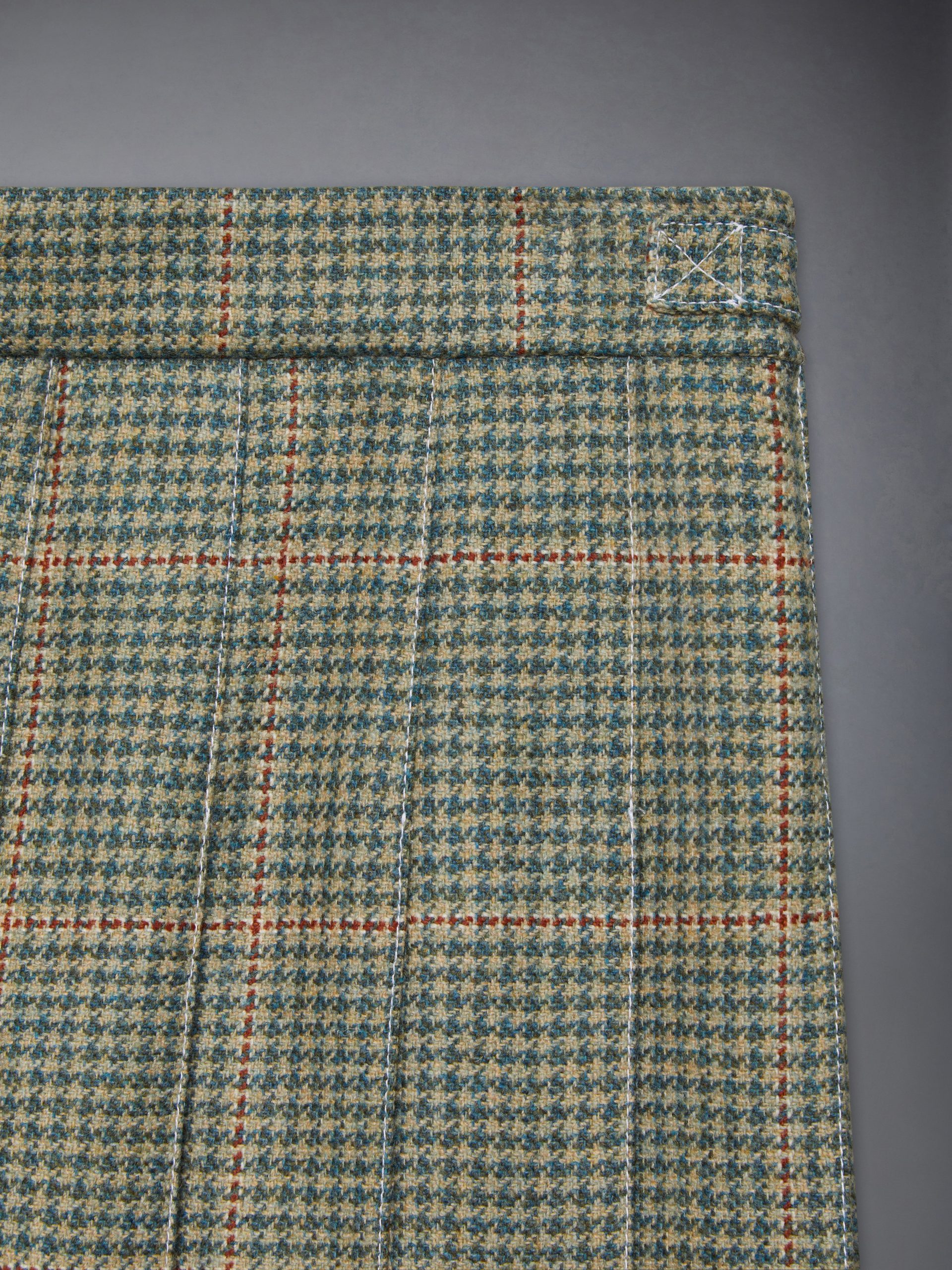 CHILDREN'S HERRINGBONE CHEVIOT TWEED PLEATED MINI SKIRT - Image 6