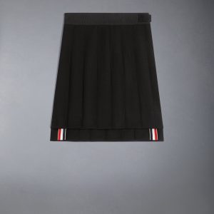 CHILDREN'S PIQUE SUITING PLEATED MINI SKIRT