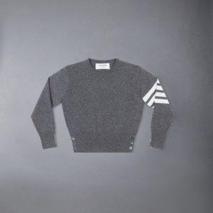 CHILDREN'S CASHMERE 4-BAR CLASSIC CREWNECK PULLOVER