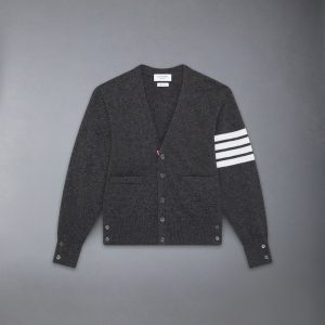 Children's Cashmere 4-Bar V-Neck Cardigan