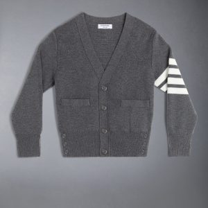 CHILDREN'S MILANO STITCH 4-BAR V-NECK CARDIGAN