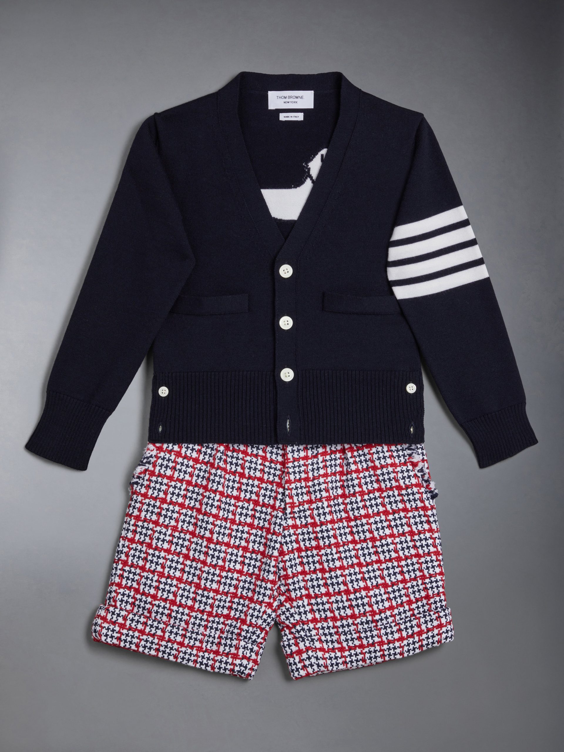 CHILDREN'S WOOL CASHMERE 4-BAR HECTOR CLASSIC CARDIGAN - Image 6