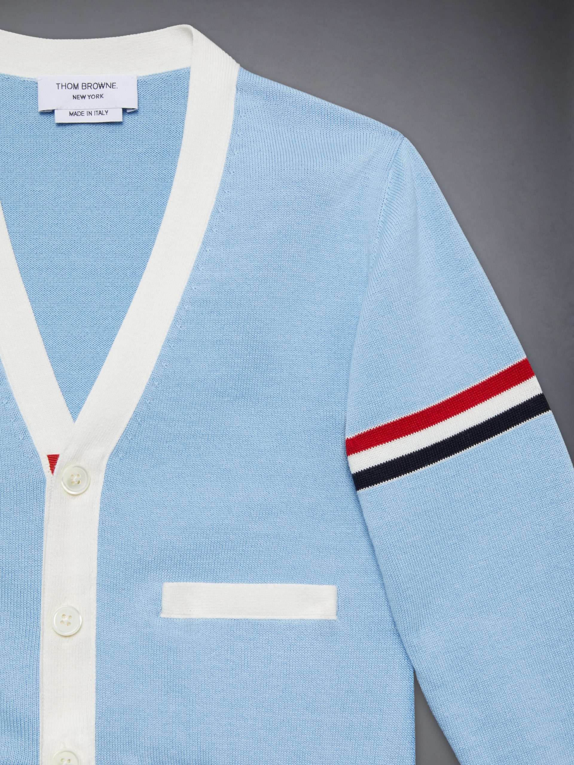 CHILDREN'S COTTON CLASSIC V NECK CARDIGAN - Image 6