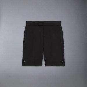 CHILDREN'S WOOL PIQUE TUXEDO BERMUDA SHORTS