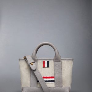 SALT AND PEPPER COTTON CANVAS MICRO TOOL TOTE