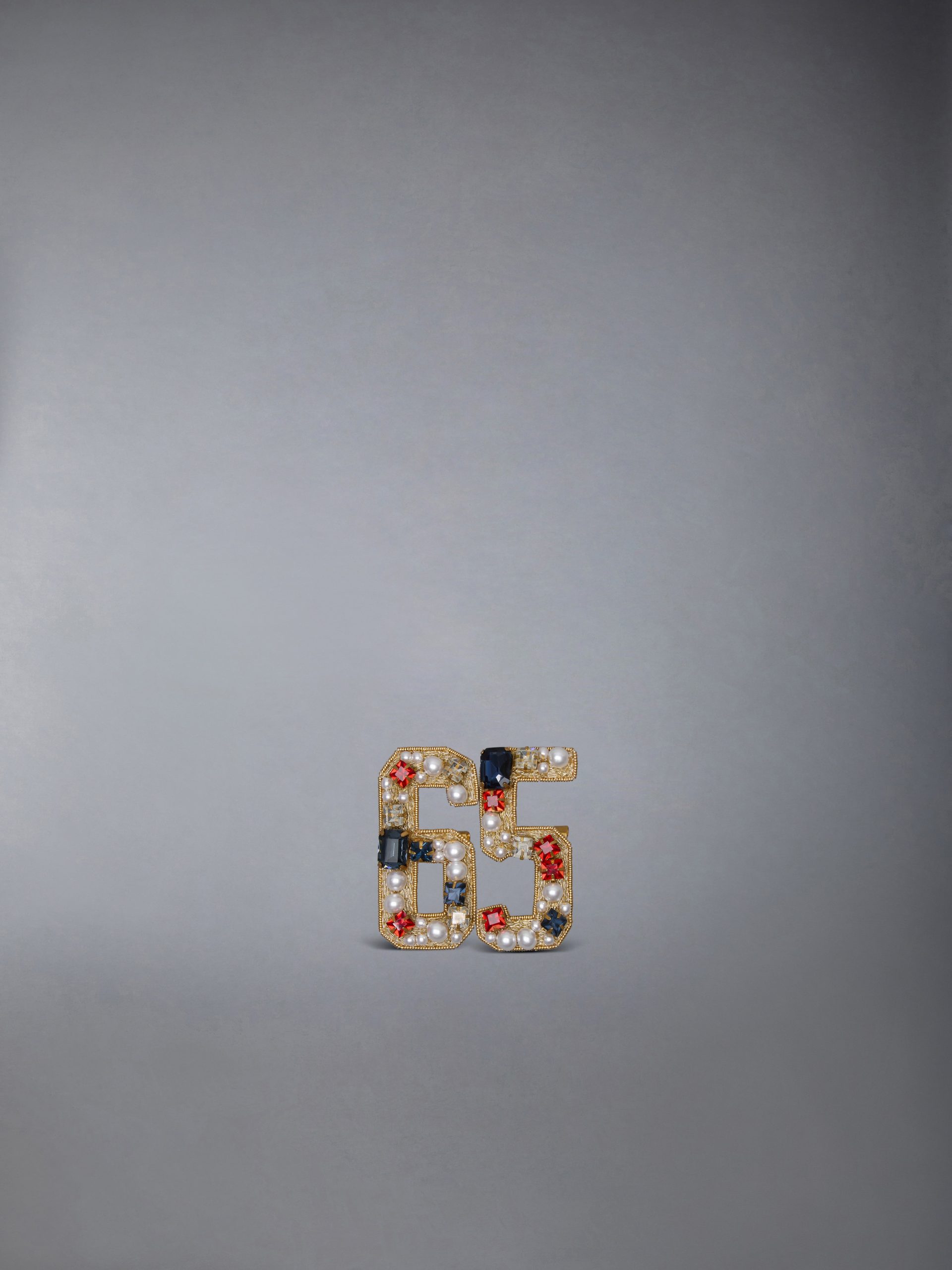 PEARL CRYSTAL BULLION EMBROIDERY 65 BROOCH