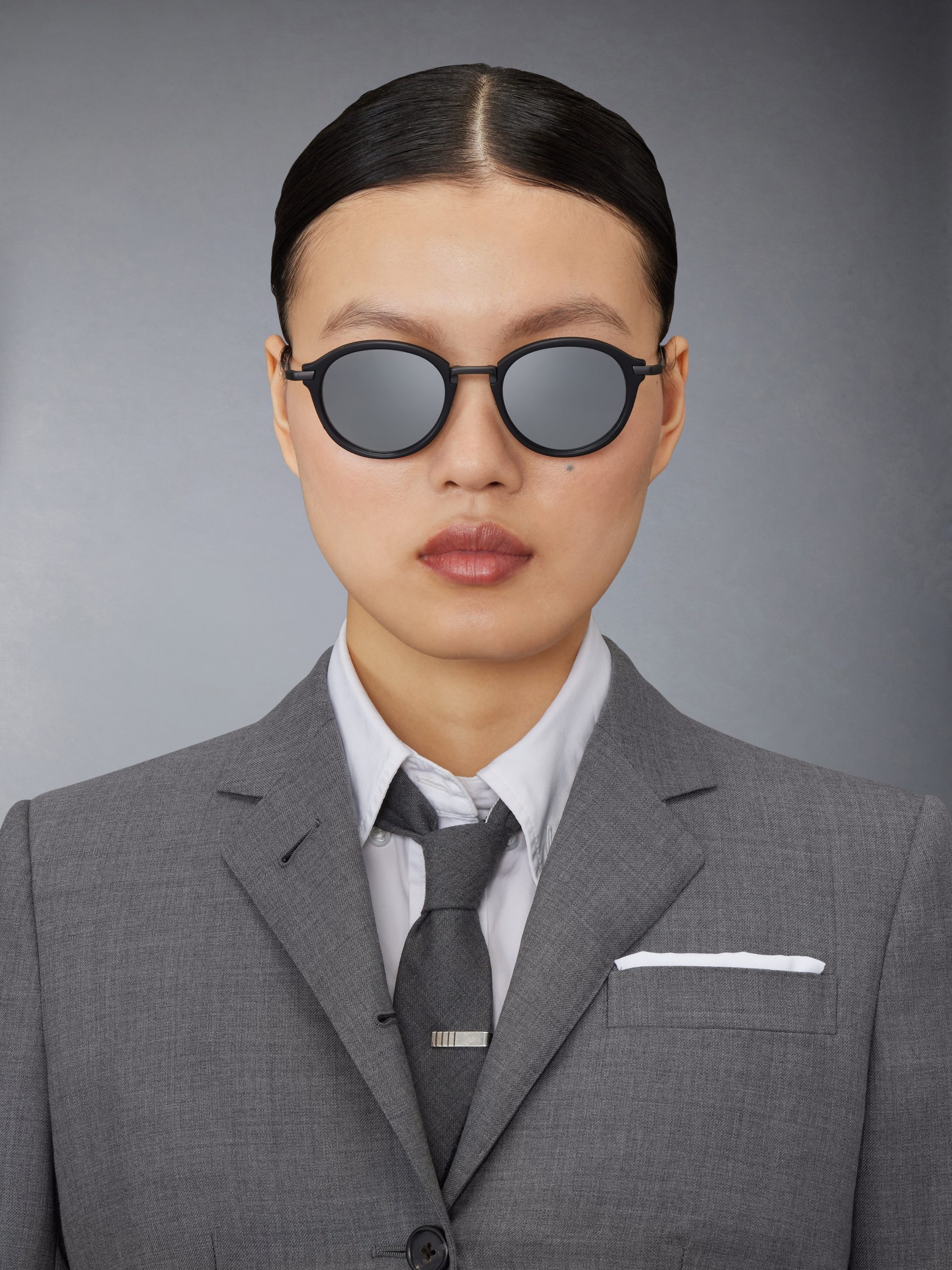 ACETATE AND TITANIUM ROUND SUNGLASSES - Image 2