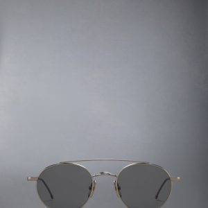TITANIUM OVAL SUNGLASSES