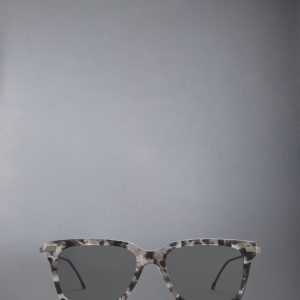 ACETATE AND TITANIUM RECTANGULAR SUNGLASSES