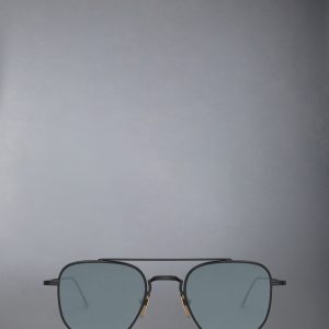 TITANIUM SQUARED AVIATOR SUNGLASSES