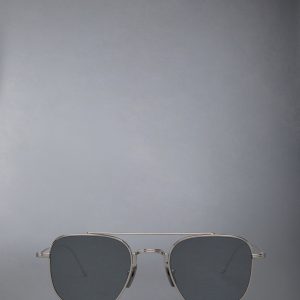 TITANIUM SQUARED AVIATOR SUNGLASSES