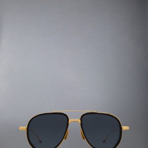 ACETATE AND TITANIUM AVIATOR SUNGLASSES