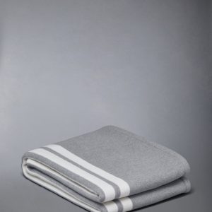 WOOL CASHMERE 4-BAR FRETTE THROW