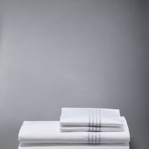 COTTON SATEEN 4-BAR FRETTE SHEET SET (QUEEN-US/CAD/EU/ASIA)